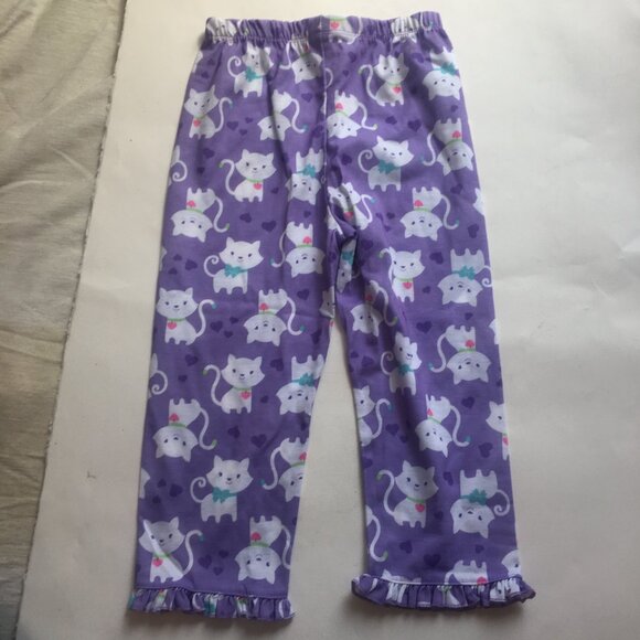 Little Me 3T Poly Sleepwear Purple White Stripe Pajama Top PJ Girls Cat New - Picture 16 of 16